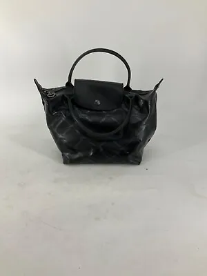 RARE Limited Edition Longchamp Maroquinerie Small Short Handles Black Monogram • $199.99