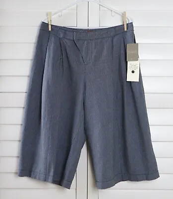 ANTHROPOLOGIE NWT $88 Cartonnier Striped Pleated Culotte Cropped Pants Size 8 • $29.99