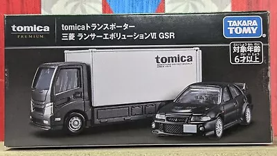 Tomica Premium Transporter W/ Mitsubishi Lancer Evolution Vi Gsr Usa Stock!!! • $34.99