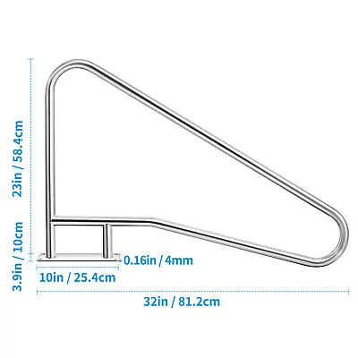 Ginkman Pool Rail 3-Size Pool Railing 304 Stainless Steel 250LBS Load Capacity • $105.99