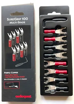 AudioQuest SureGrip 100 Silver Multi-Spade - Set Of 8 - New - Authorized Dealer • $46.83