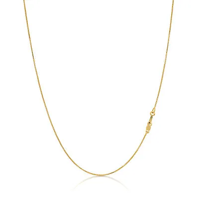 18k Gold Plated .925 Sterling Silver .7mm Box Chain Necklace 12 - 36 Inches! • $18.50
