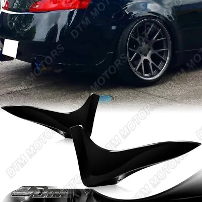 For 03-06 Infiniti G35 Coupe Painted BLK Rear Bumper Lip Mud Guards Polyurethane • $127.82