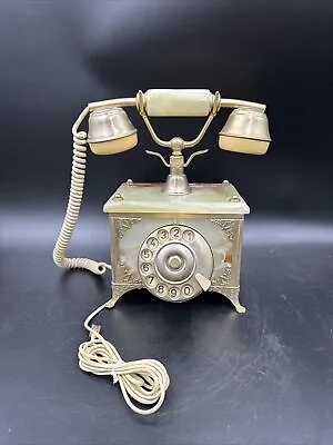 Vintage Rotary  Marble  Onyx Bronze Telephone Made In Italy • $122.50