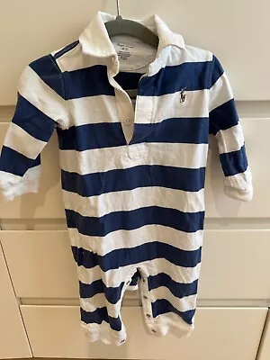 Ralph Lauren Polo White And Blue Jumpsuit 9 Months • $20