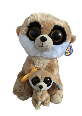 £39.95 • Buy RARE TY Beanie Boo Bundle - Rebel The Meerkat 9” Boo Buddy And Keyclip With TAG