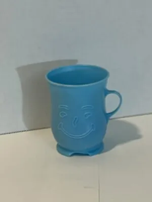 Vintage Blue Kool-Aid Man Plastic Cup Chipped Look Read • $5.99