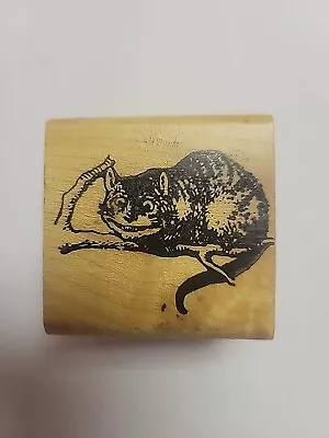 ALICE IN WONDERLAND Rubber Stamp CHESHIRE CAT Cat Stamp Mad Hatter Tea Party • $14.99