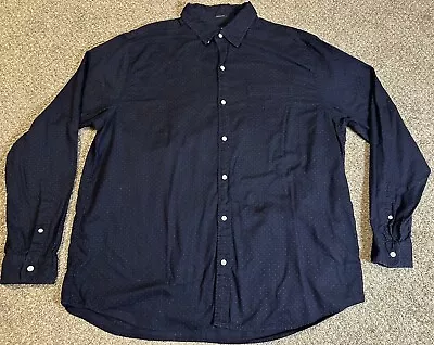 Hawker Rye Navy Polka Dot Button Down Shirt XXL Tall • $16