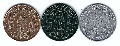 1968 Joan Of Arc Crusader France Patron Saint Mardi Gras Coins Medal Tokens Lot • $8.55