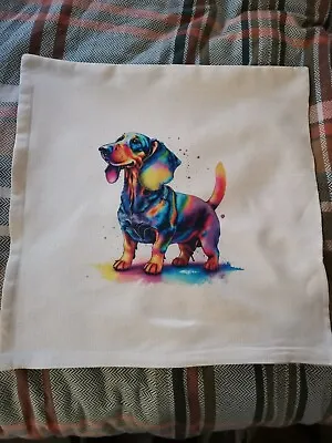 Personalised Pet Cushion Photo Pillowcase Pet Pillow Sausage Dog Dachshund  • £3.99