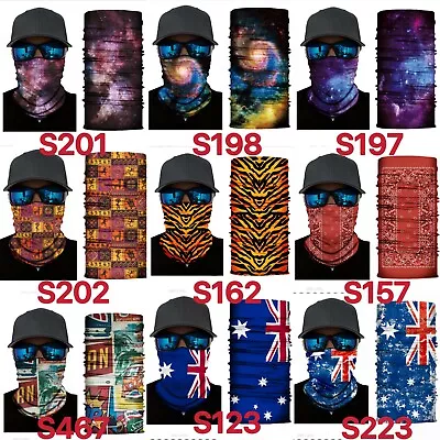 Bandana Skull Fishing Face Mask Face Cover Head Scarf Biker Shield Neck Sock Au • $7.15