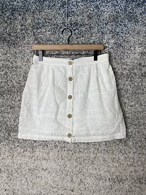 Mink Pink Julep Lace Button Down Mini Skirt Size Medium New • $24.99