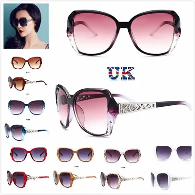 £5.11 • Buy Women Square Sunglasses UV400 Protection Sparkling Shiny Frame Ladies Sunglasses
