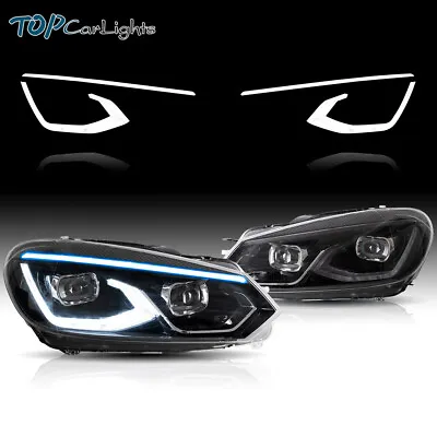 Full LED Headlights For Volkswagen Golf6 MK6 2010-2014 W/Blue Start-up Animation • $499.99