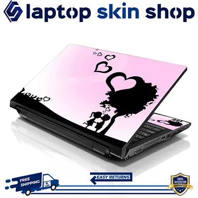 Laptop Skin Sticker Notebook Decal Cover Pink Love Heart For HP Dell Apple 17-19 • $12.95