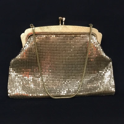 $9.99 • Buy Retro Oroton Gold Mesh Clutch Bag (13) #129