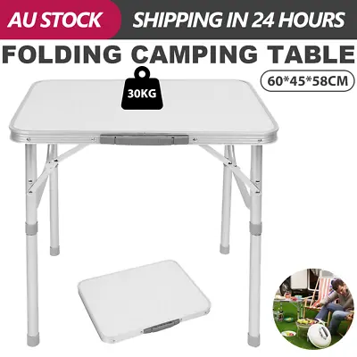 Camping Table Roll Up Folding Portable Aluminium Outdoor BBQ Desk Picnic 60CM • $33.23