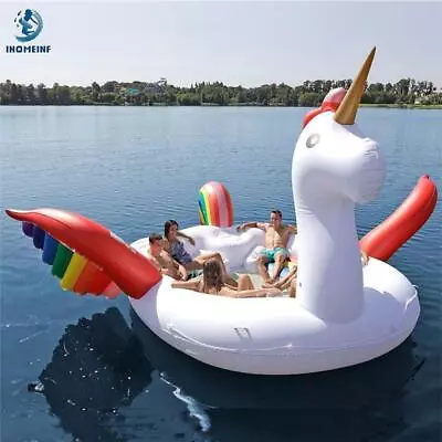 Giant 6-8 Person Inflatable Pink Flamingo Lake Water Float Raft • $529.17