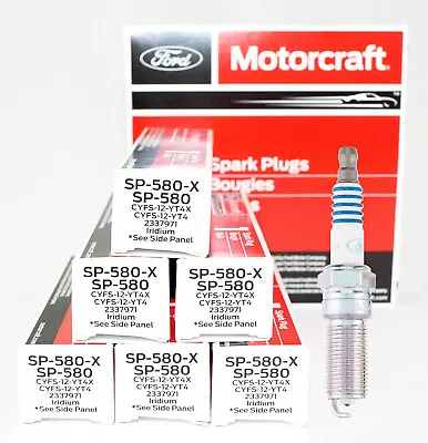 6PCS Genuine OEM Motorcraft SP534 SP580 SP580X Iridium Spark Plugs CYFS12YT4X • $31.88