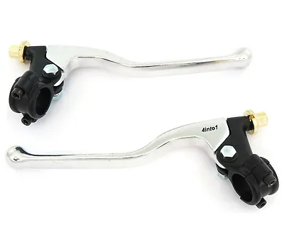 Yamaha GP Motorcycle Lever Perch Set Clutch + Drum Brake Black & Chrome - 7/8  • $29.95