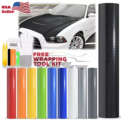 7D Premium High Gloss Carbon Fiber Vinyl Wrap Bubble Free Air Release Decal 6D • $228.88