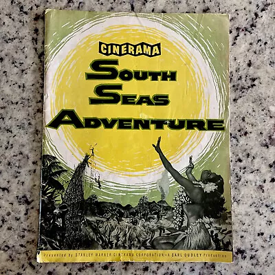 Vintage 1958 South Seas Adventure Cinerama Movie Film Program Orson Welles Tiki • $5.95