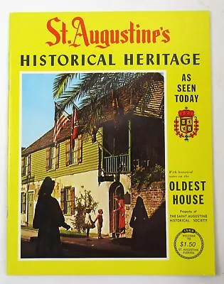 1974 St. Augustine's Historical Heritage Augustine Fl Travel Vtg Tourism Booklet • $14