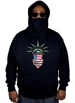 Men's Statue Of Liberty Bandana USA Flag F134 Mask Hoodie Sweater Jacket America • $29.99