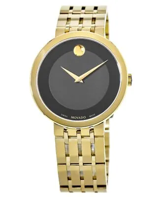 Movado Esperanza Museum Dial Yellow Gold Plated Men's Watch 0607059-SD • $457