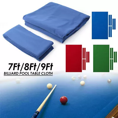 Professional Billiard Pool Table Cloth Mat Cover Felt Accessories For 7/8/9FT • $56.41