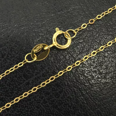 Long ROLO Chain 10-36  100% Pure 18K Yellow Gold Necklace For Women Genuine 18CT • $75.26