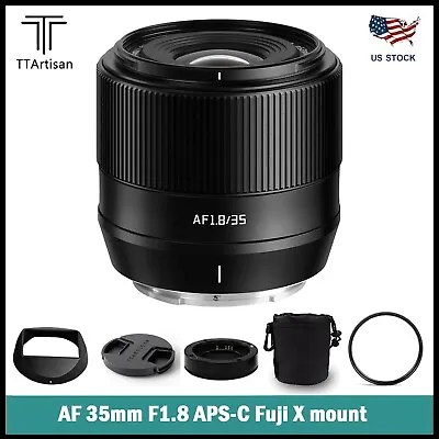 TTArtisan 35mm F1.8 APS-C Auto Focus Lens For Fuji X Mount X-M1 X-H1 X-PRO3 X-T4 • $137.08
