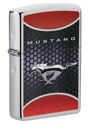 Zippo 49519 Ford Mustang Brushed Chrome Windproof Lighter • $26.31