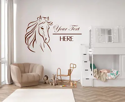 £8.95 • Buy PERSONALISED Business Stable KIDS Bedroom Horse Wall Vinyl Decal Sticker V1004