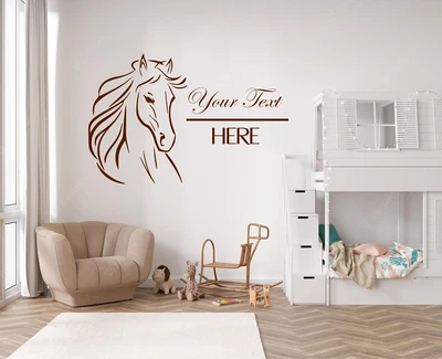 £8.95 • Buy PERSONALISED Business Stable KIDS Bedroom Horse Wall Vinyl Decal Sticker V1004