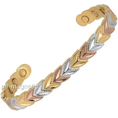 Mens Ladies Magnetic Health Bracelet Copper Healing Bangle Arthritis Pain Relief • £11.49