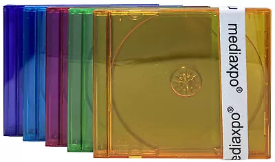 STANDARD Assorted Clear Color CD Jewel Case Lot • $11.95