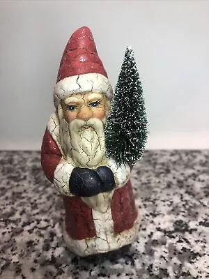 Vintage Mid West Cannon Falls Santa Claus Figure Crackle Finish 5.5”tall • $8