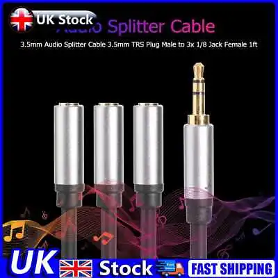 £6.53 • Buy 1ft 3.5mm Audio Splitter Cable 1/8 Inch TRS Plug To 3.5mm Jack 3 Output Adapter 