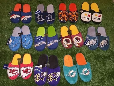 New 2015 NFL FOREVER Collectibles SLIPPERS SLIP ON HOUSE SHOES  • $19.74