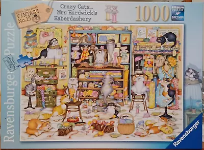 Ravensburger- 1000 Piece - #15 Crazy Cats Mrs Hardwick's Haberdashery 2024 - NEW • $20