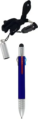 Monteverde S-107 5 In1 Ballpoint Pen With Top Stylus Smart Phones Tablets BLUE • £4.95