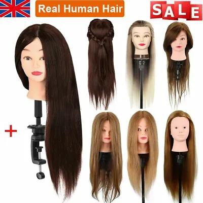 £20.99 • Buy 26  28  30  Salon Hair Training Head Hairdressing Styling Mannequin Doll+Clamp