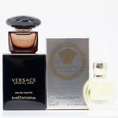 2pc Mini Gift Set Versace Crystal Noir EDT 5ml And Eros Women EDT 5ml Brand NEW • $21.99