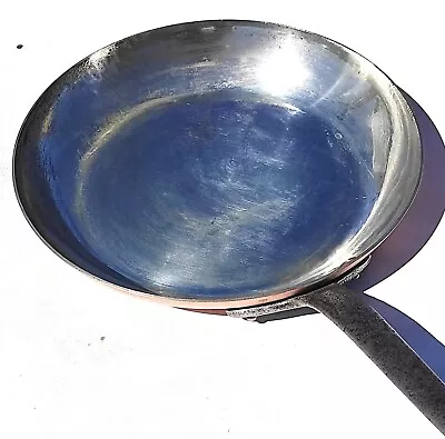 Vintage 11.2inc French Copper Frying Pan Mint Tin Lining Made In France 2mm 4lbs • $266.36