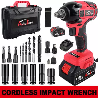 Cordless Electric Impact Wrench Gun 1/2'' High Power Driver With Li-ion Battery • $60.99