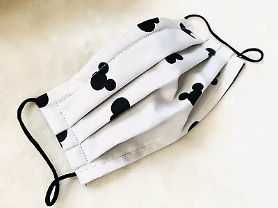 Mickey Minnie Mouse Disney Face Mask Washable Cotton Nose Wire Adult White Black • $12.99