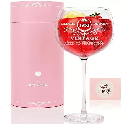 70th Birthday Gifts For Women Wine Glass - 25OZ Vintage 1953 70th Birthday Gi... • $23.66