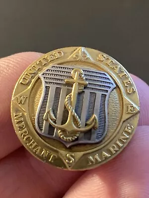 Vintage Sterling Silver United States Merchant Marine Anchor Pin 1  • $79.99